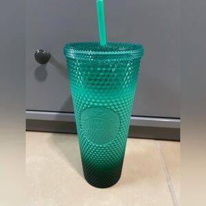 Starbucks Green Textured Studded Tumbler with Straw